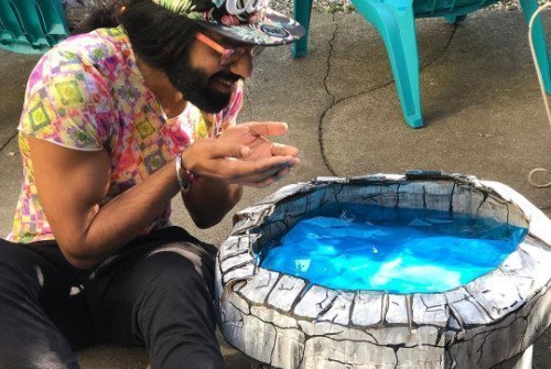 Kawandeep and his well.