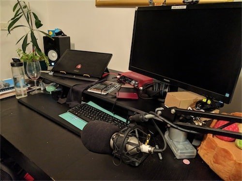 Maize's computer setup.