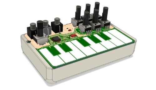 Ubi's CAD plan for his Arduino-based synth.